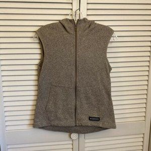 REI Womens Hooded Vest Size Medium Gray Outdoor Sleeveless Sweater